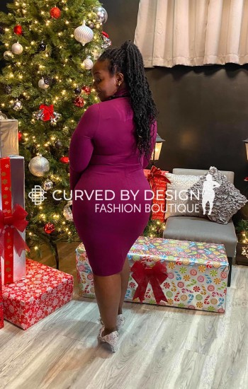 Purple Necktie Bodycon