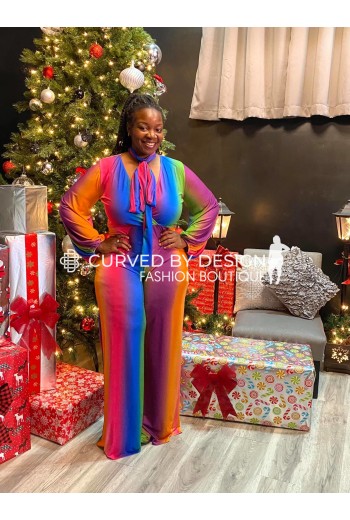 Rainbow Bright Palazzo Jumpsuit