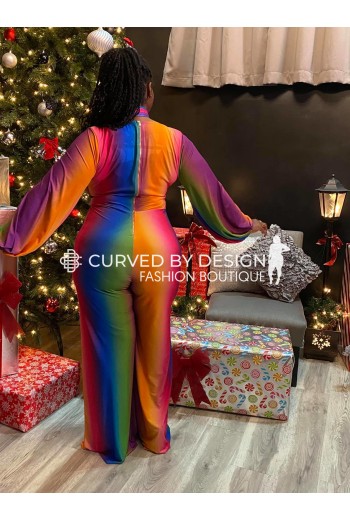 Rainbow Bright Palazzo Jumpsuit