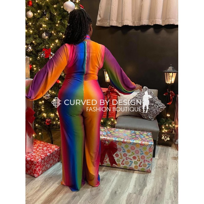 Rainbow Bright Palazzo Jumpsuit