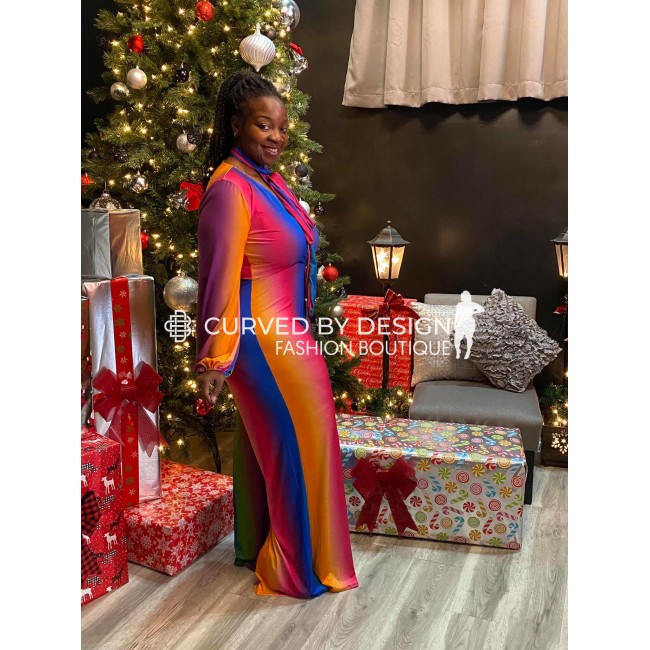 Rainbow Bright Palazzo Jumpsuit