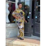 Greek Cheetah Palazzo Jumpsuit