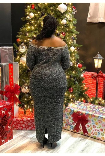 Charcoal Chain Sweater Bodycon