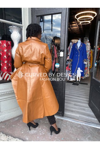 Brown Leather Side Cap Jacket