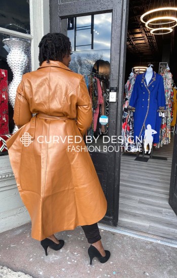 Brown Leather Side Cap Jacket