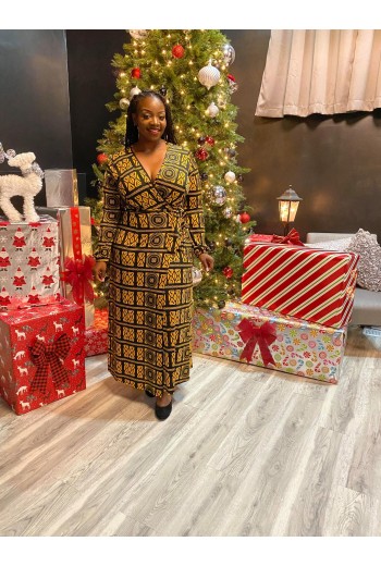 Black & Gold Greek Maxi