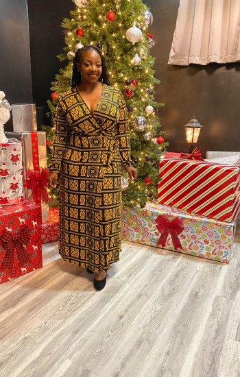 Black & Gold Greek Maxi