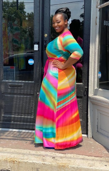 Rainbow Swirl Maxi Dresses