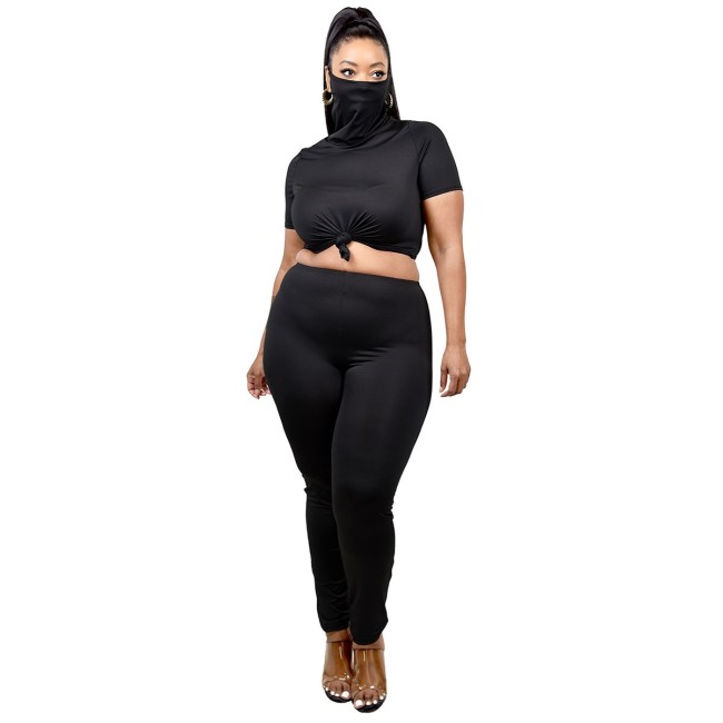 2 Piece Black Mask Set