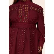 Studded Cross A-Line Dress