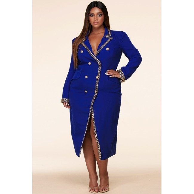 Blue Chain Link Dress Jacket