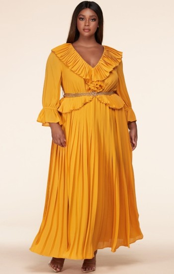 Beyonce Yellow Ruffle Dress