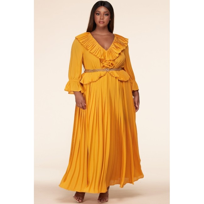 Beyonce Yellow Ruffle Dress