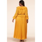 Beyonce Yellow Ruffle Dress