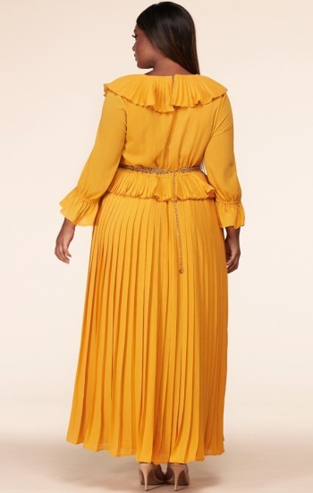 Beyonce Yellow Ruffle Dress