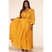 Beyonce Yellow Ruffle Dress