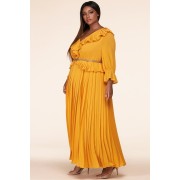 Beyonce Yellow Ruffle Dress