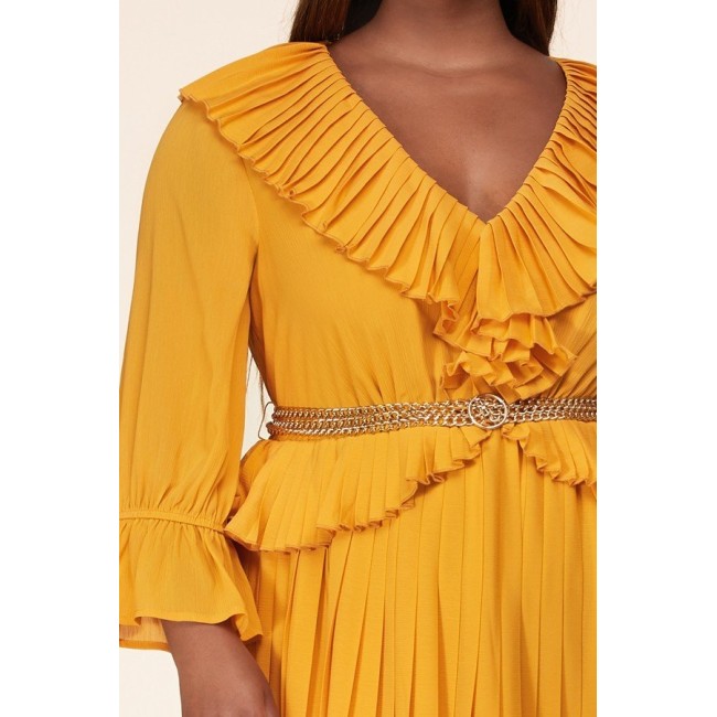 Beyonce Yellow Ruffle Dress