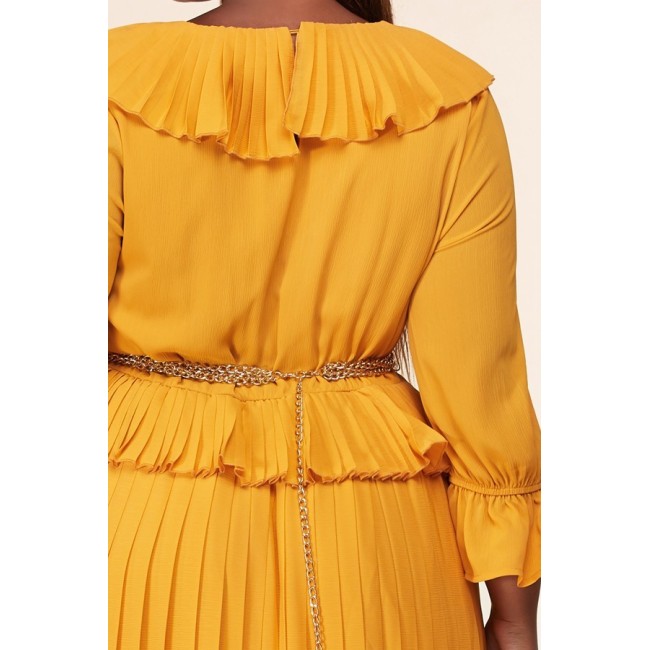 Beyonce Yellow Ruffle Dress