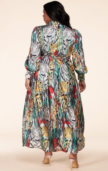 Cheetah Face Maxi Dress