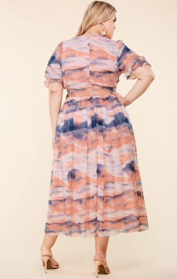 Belted Tie Dye Dress