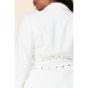 White Belted Deep V Suite