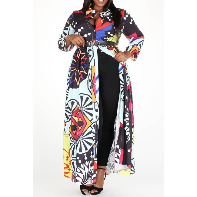 Multi-Color Printed Maxi Dress